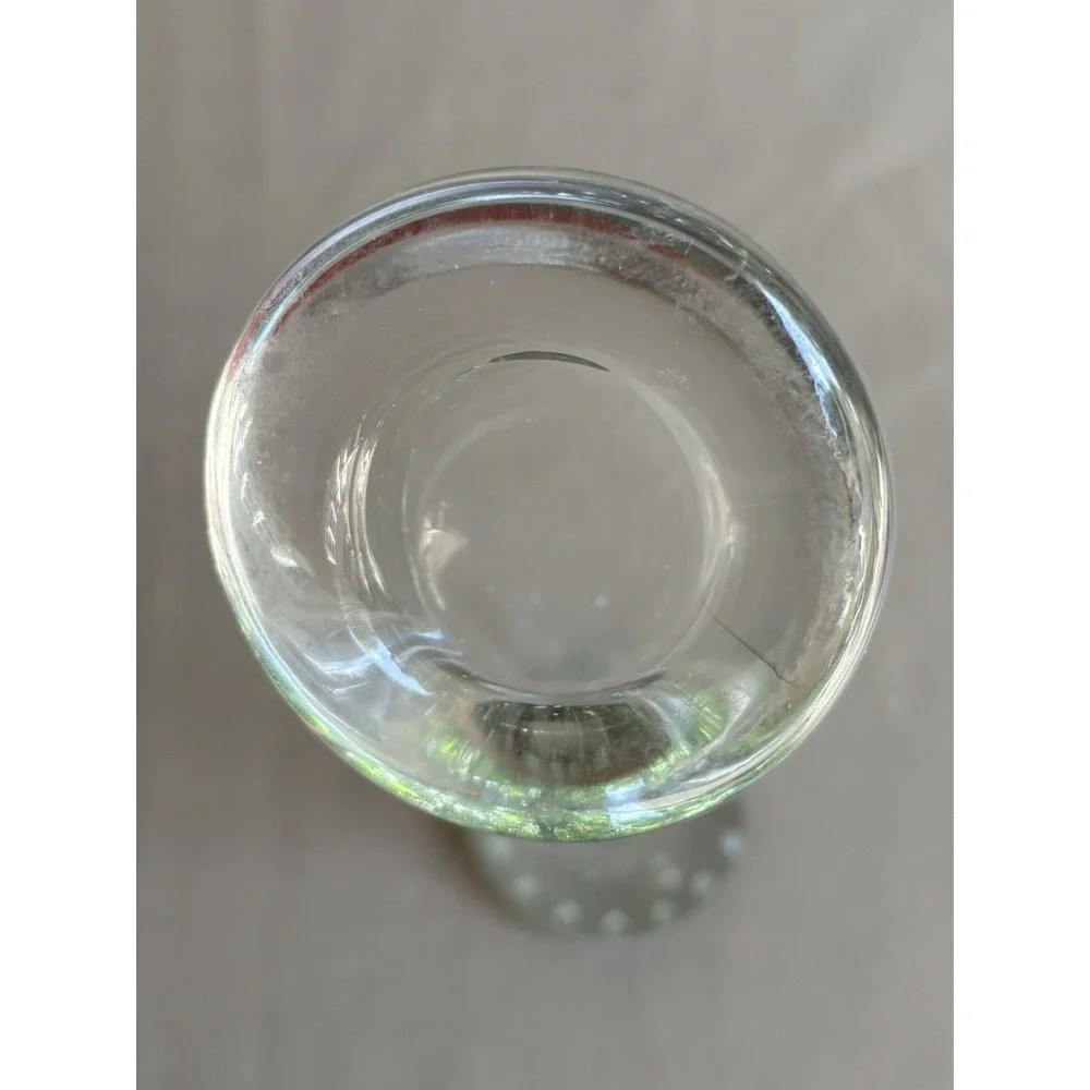 Vintage Hand Blown Glass Bud Vase Controlled Bubble Base 9.5